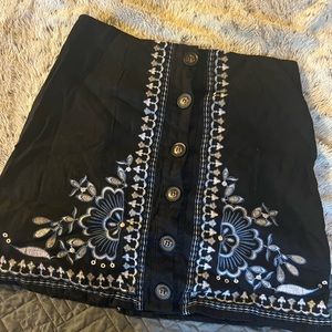 Francesca’s embroidered skirt